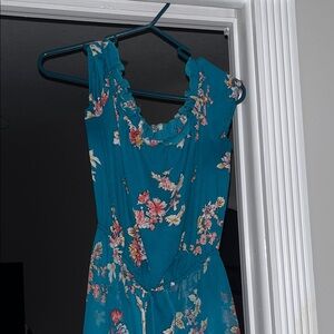 Macy's Teal Floral Dress